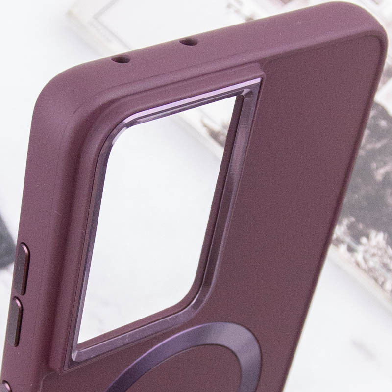 Купить TPU чехол Bonbon Metal Style with Magnetic safe для Samsung Galaxy S22 Ultra (Бордовый / Plum) на vchehle.ua