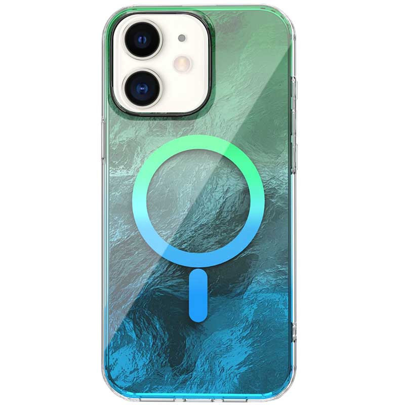 Чехол TPU Shiny Mountain (MagFit) для Apple iPhone 11 (6.1") (Green / Blue)