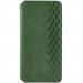Кожаный чехол-книжка GETMAN Cubic (PU) для Samsung Galaxy S24 (Зеленый)