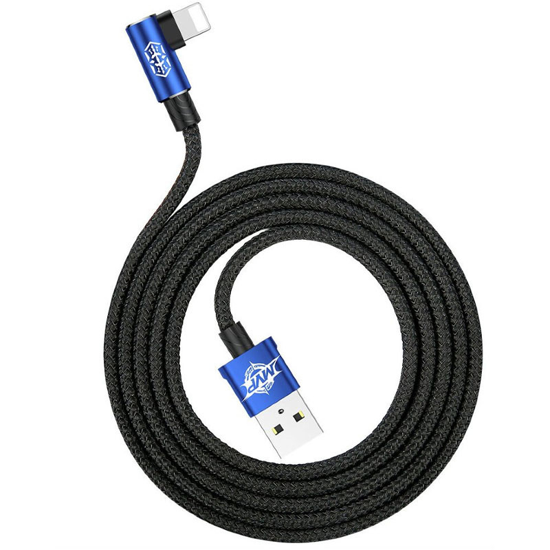 Купить Дата кабель Baseus MVP Elbow Lightning Cable 2.4A (1m) (CALMVP) (blue) на vchehle.ua