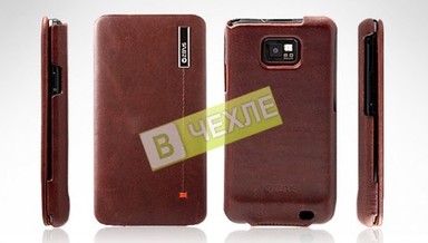 Фото Кожаный чехол Zenus Estime Color Point Series (коричневый) для Samsung i9100 Galaxy S 2 (Коричневый) на vchehle.ua