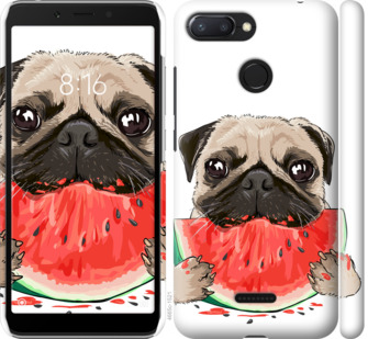 

Чохол Мопс і кавун на Xiaomi Redmi 6 843748