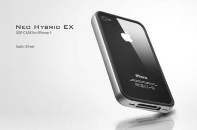 Купити Бампер SGP Neo Hybrid EX (8 квітів) на iPhone 4 (срібний) на vchehle.ua