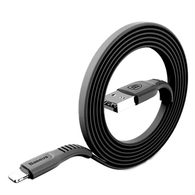

Дата кабель Baseus Tough USB to Lightning 2A (1m) (Чорний) 666397