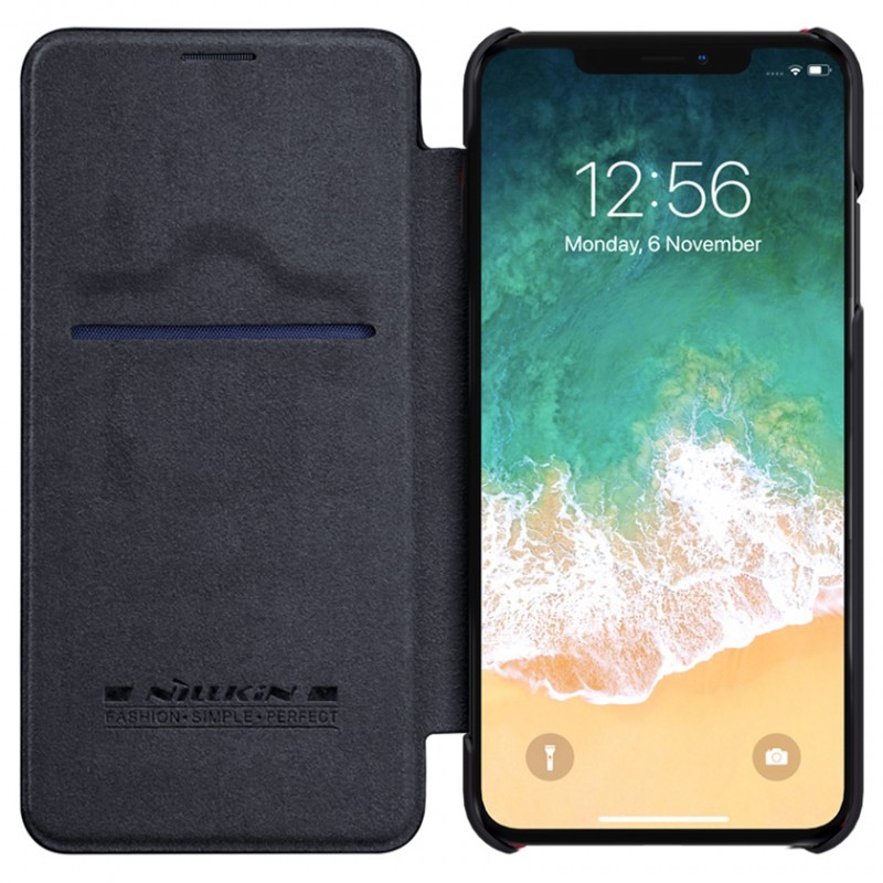 Фото Кожаный чехол (книжка) Nillkin Qin Series для Apple iPhone XS Max (6.5") на vchehle.ua