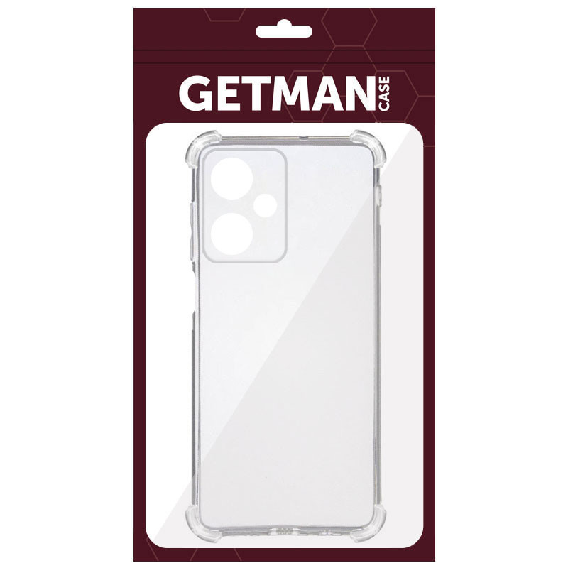 Фото TPU чохол GETMAN Ease logo посилені кути Full Camera на Xiaomi Redmi 13 4G / Poco M6 4G (Прозорий (прозорий)) в маназині vchehle.ua