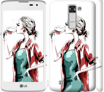 

Чохол Дівчина з келихом на LG K8 K350E 841554