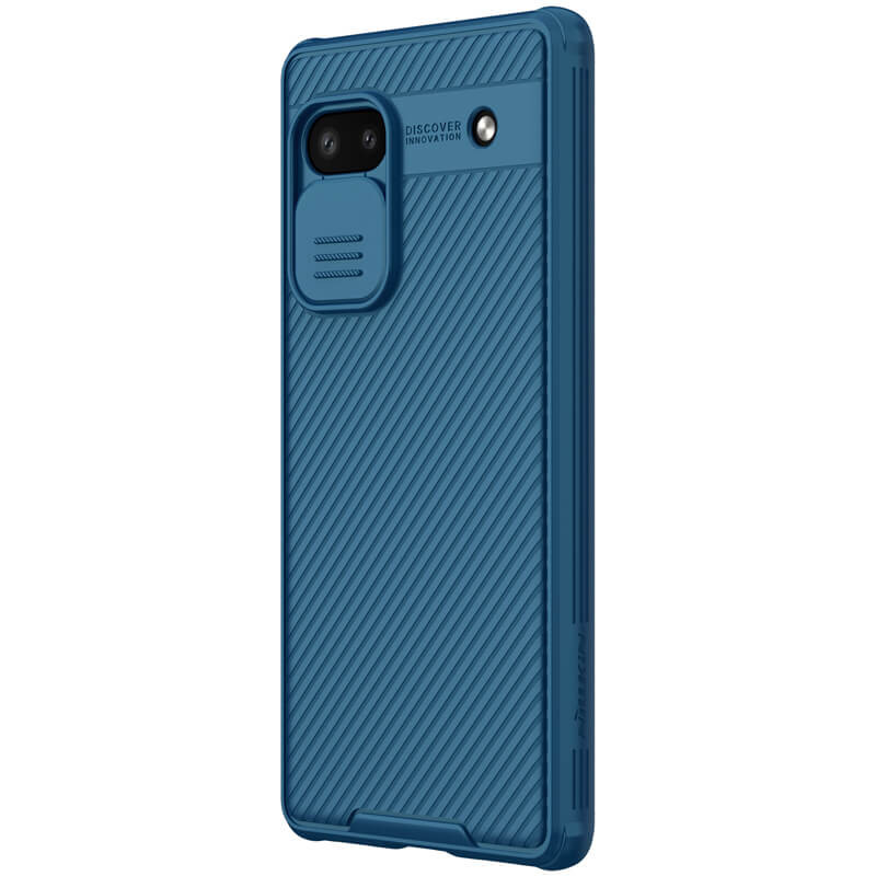 Фото Карбонова накладка Nillkin Camshield (шторка на камеру) на Google Pixel 6a (Синій / Blue) в маназині vchehle.ua