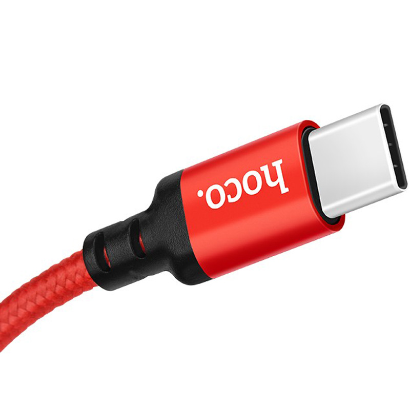 Фото Дата кабель Hoco X14 Times Speed USB to Type-C (1m) (Черный / Красный) в магазине vchehle.ua