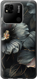 Чехол Черные цветы для Xiaomi Redmi 10A