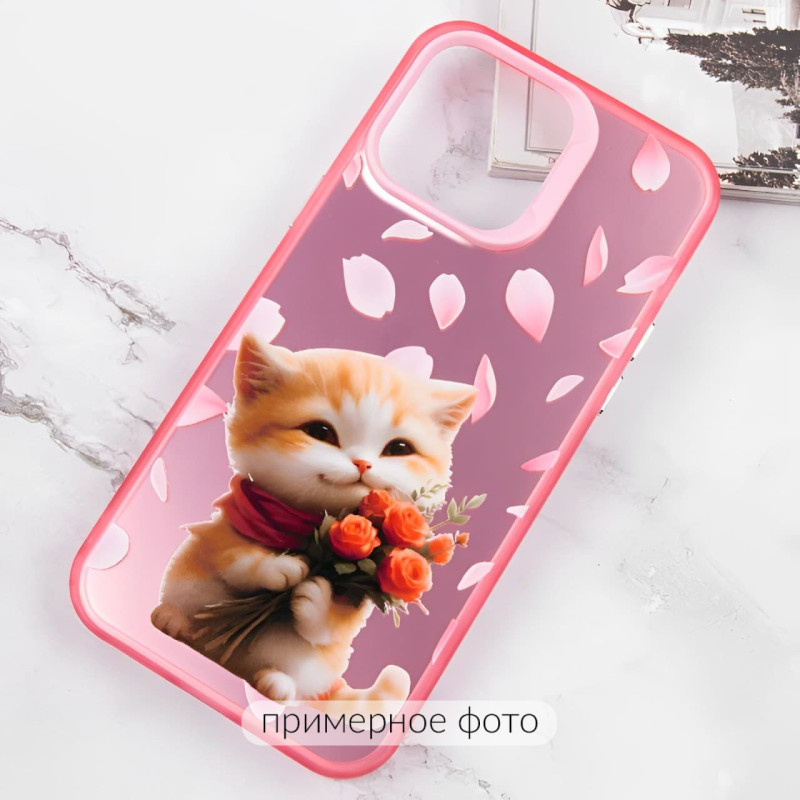 Фото TPU+PC чехол TakiTaki Love magic glow для Xiaomi Redmi Note 8 Pro (Romantic kitten / Pink) в магазине vchehle.ua