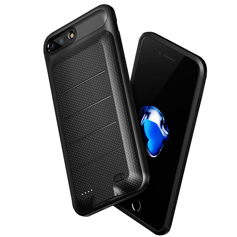 Чехол-аккумулятор Baseus Plaid для Apple iPhone 7 plus / 8 plus (5.5") (3650mAh) (Черный)