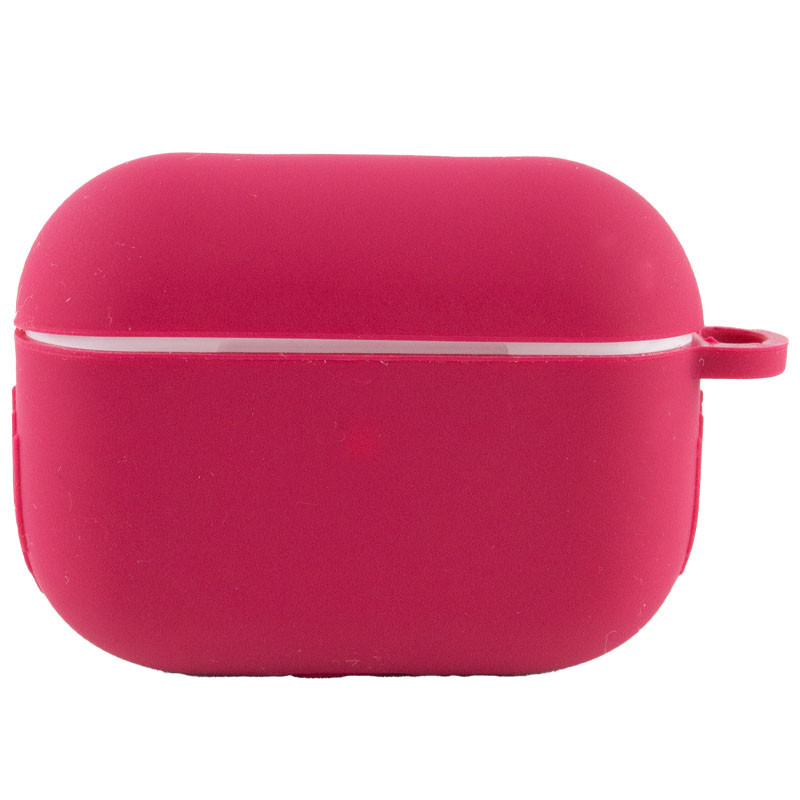 Фото Силиконовый футляр New с карабином для наушников Airpods Pro (Красный / Rose Red) на vchehle.ua