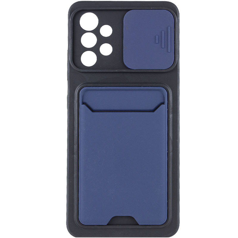 

TPU+PC чехол Card Holder для Samsung Galaxy A72 4G (Синий) 1213580