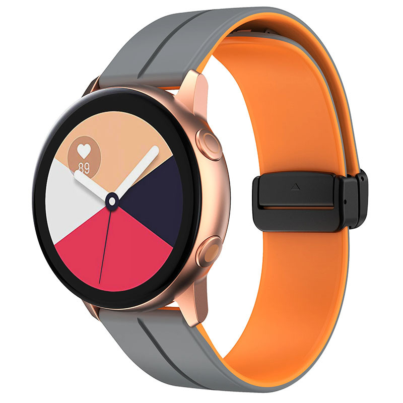 Силиконовый ремешок Classy для Smart Watch 20mm (Grey / Orange)