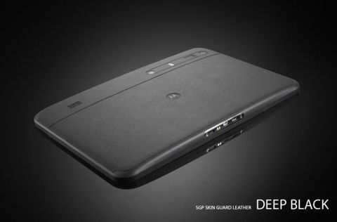 Фото Защитная наклейка SGP (чёрная кожа) для Motorola XOOM в маназині vchehle.ua