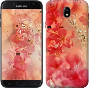 Чохол Рожеві квіти на Samsung Galaxy J7 J730 (2017)