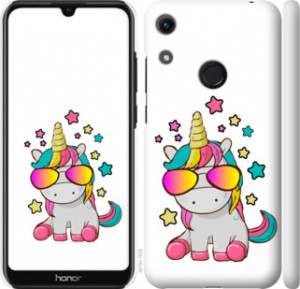 Чехол Единорог в очках для Huawei Honor 8A