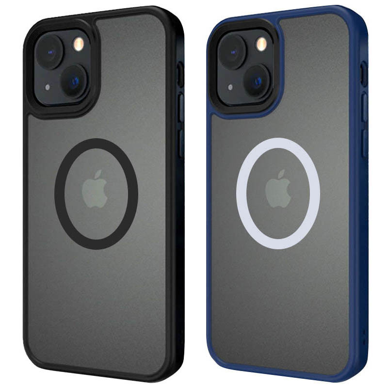 TPU+PC чехол Metal Buttons with Magnetic Safe для Apple iPhone 13 (6.1")