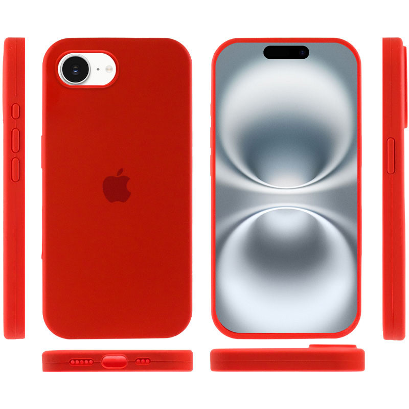 Чехол Silicone Case Full Protective (AA) для Apple iPhone 16e (6.1") (Красный / Red) в магазине vchehle.ua