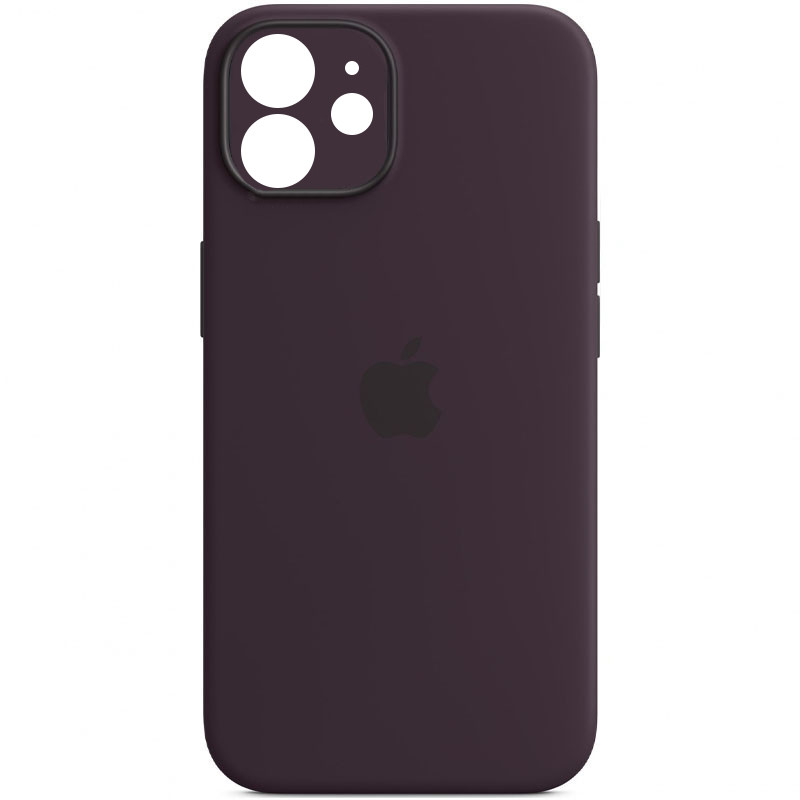 Чехол Silicone Case Full Camera Protective (AA) для Apple iPhone 12 (6.1") (Фиолетовый / Elderberry)