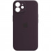 Чехол Silicone Case Full Camera Protective (AA) для Apple iPhone 12 (6.1") (Фиолетовый / Elderberry)
