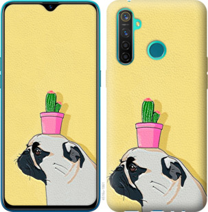 

Чохол Мопс з кактусом на Realme 5 Pro 920832