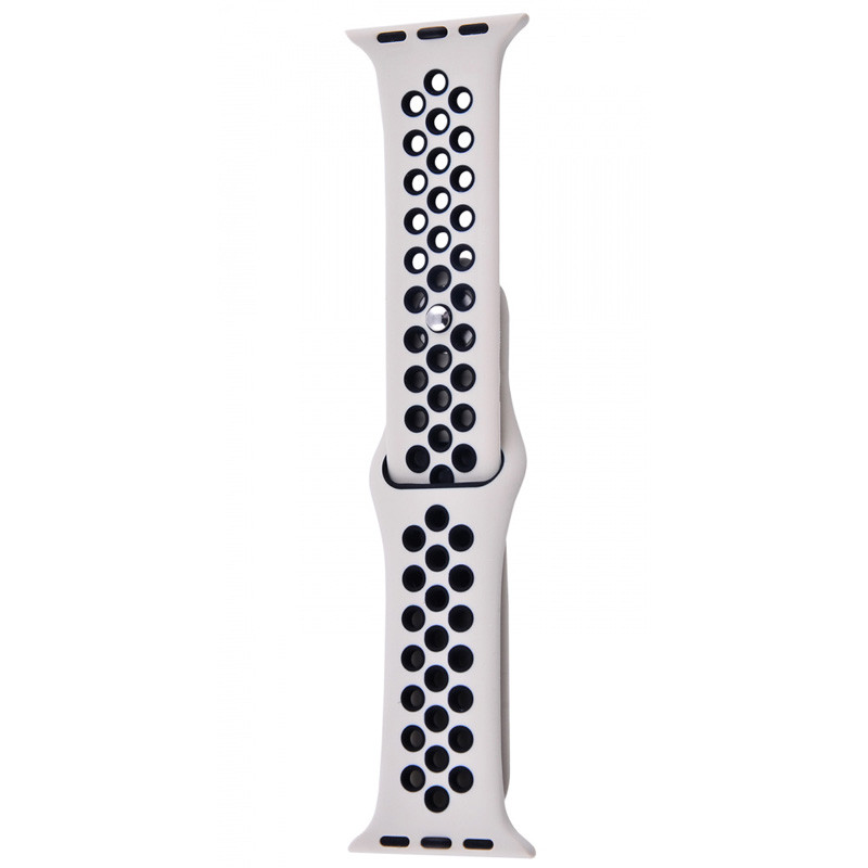 

Силіконовий ремінець Sport Nike + для Apple watch 38mm / 40mm (Rice/Black) 747643