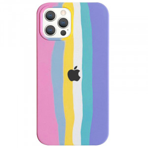 Чохол Silicone case Full Rainbow для iPhone 12 Pro