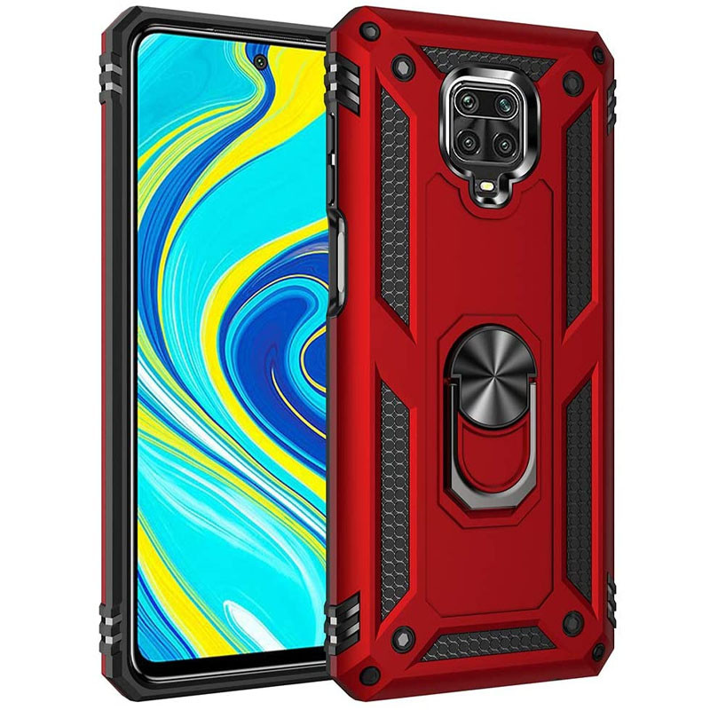 

Ударостійкий чохол Serge Ring for Magnet для Xiaomi Redmi Note 9 Pro (Червоний) 916865