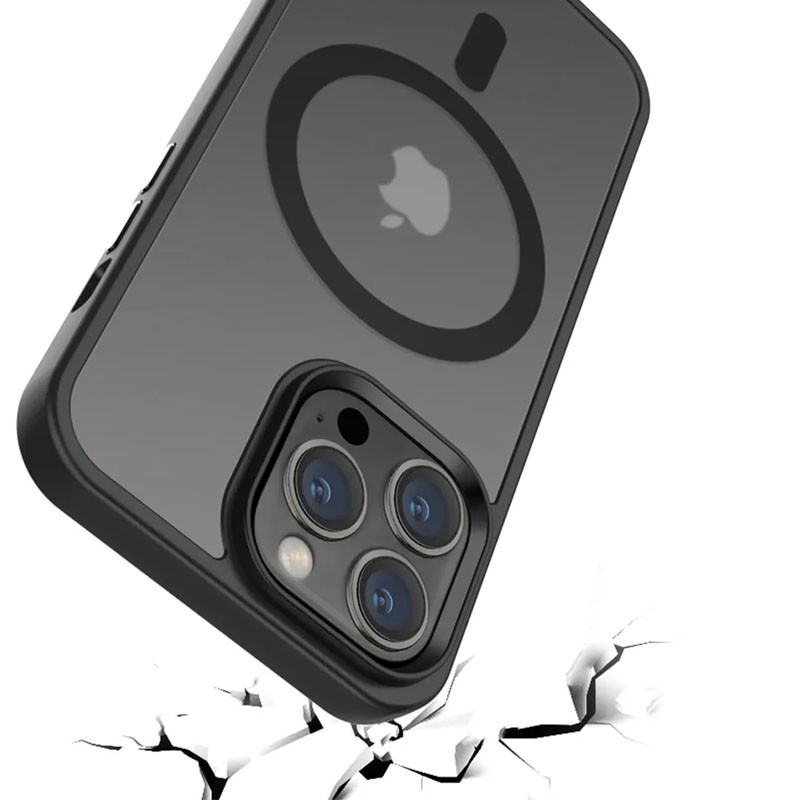 Замовити TPU+PC чохол Metal Buttons with Magnetic Safe Colorful на Apple iPhone 16 Pro Max (6.9") (Чорний) на vchehle.ua