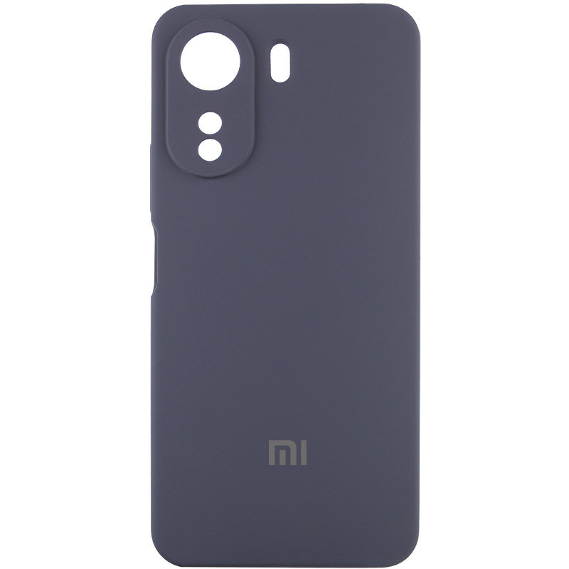 Чехол Silicone Cover Lakshmi Full Camera (AAA) with Logo для Xiaomi Redmi 13C / Poco C65 (Серый / Dark Gray)