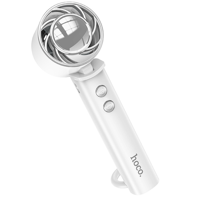 Портативний вентилятор Hoco HX61 Exquisite handheld folding fan 1200 mAh (White)