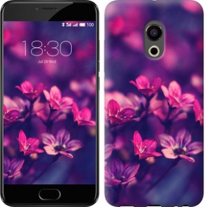 Чехол Пурпурные цветы для Meizu Pro 6