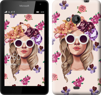 

Чехол Девушка с цветами v2 для Microsoft Lumia 535 190490