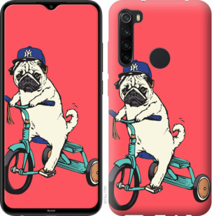 

Чехол Мопс на велосипеде для Xiaomi Redmi Note 8 778787