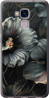 Чохол Чорні квіти на Huawei Honor 5C