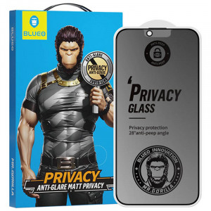 Защитное 2.5D стекло Blueo Full Cover Anti-Peep Matte для iPhone 14