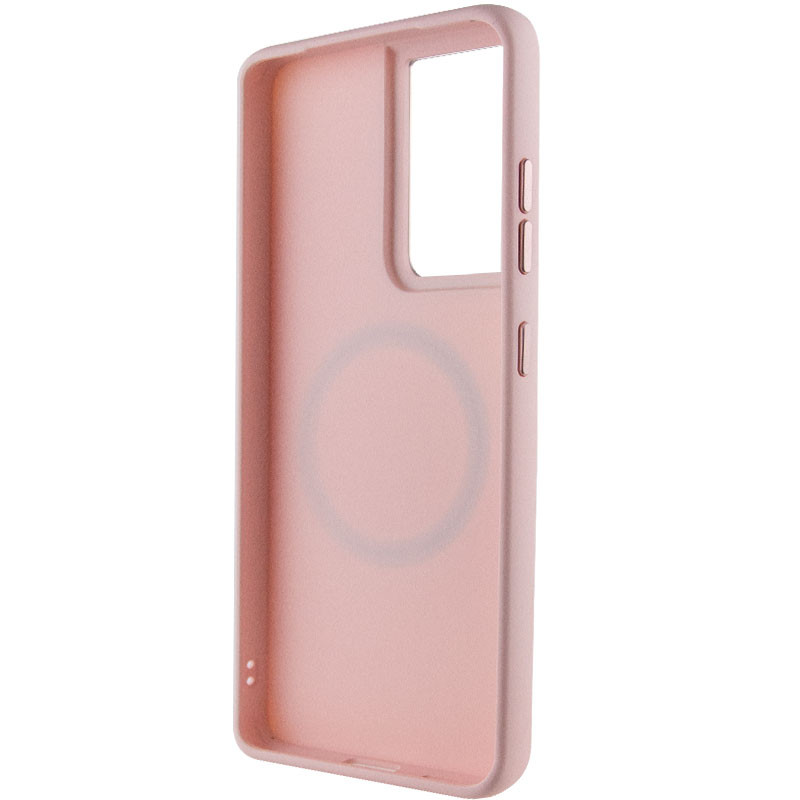 Фото TPU чехол Bonbon Metal Style with Magnetic safe для Samsung Galaxy S21 Ultra (Розовый / Light Pink) в магазине vchehle.ua