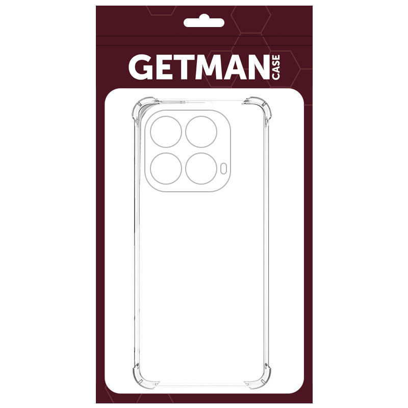 Фото TPU чехол GETMAN Ease logo усиленные углы Full Camera для Infinix Note 40 4G (Бесцветный (прозрачный)) на vchehle.ua