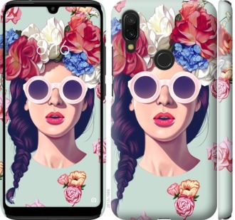 

Чохол Дівчина з квітами для Xiaomi Redmi 7 710677
