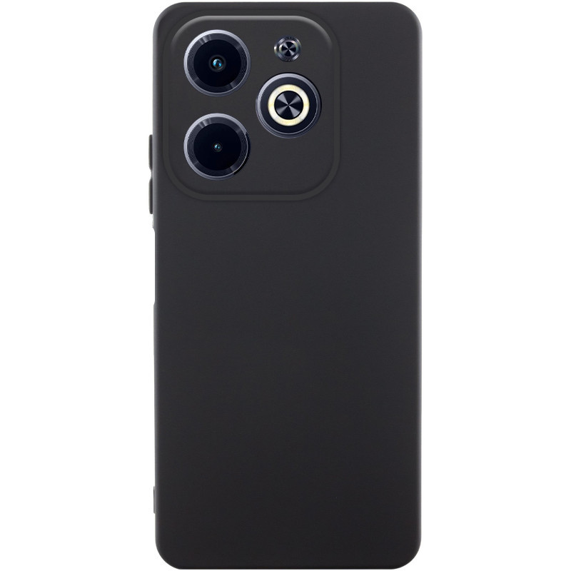 Чехол TPU GETMAN Liquid Silk Full Camera для Infinix Hot 40i (Черный / Black)