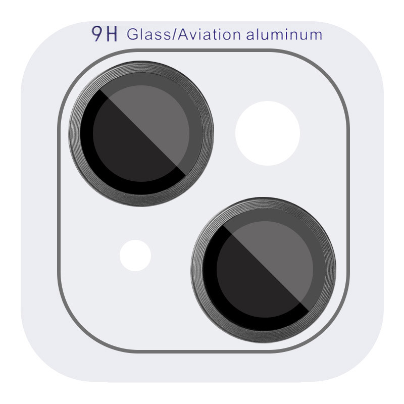Захисне скло Metal Classic на камеру (в упак.) на Apple iPhone 13 mini / 13 (Темно-Сірий / Graphite)