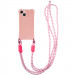 Чехол TPU CrossBody with straps для Apple iPhone 14 (6.1") (Pink)