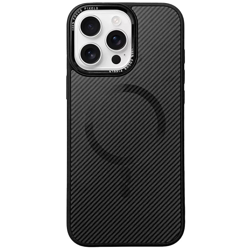 Фото Чохол TPU+PC Carbon Mirage with Magnetic safe на Apple iPhone 15 Pro Max (6.7") (Black) в маназині vchehle.ua