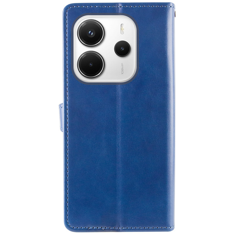Фото Кожаный чехол-книжка GETMAN Gallant (PU) для Xiaomi Redmi Note 14 4G (Europe version) (Синий) на vchehle.ua