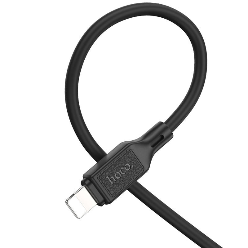 Фото Дата кабель Hoco X90 Cool silicone USB to Lightning (1m) (Black) в маназині vchehle.ua