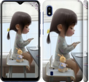 Чехол Милая девочка с зайчиком для Samsung Galaxy A10 2019 A105F