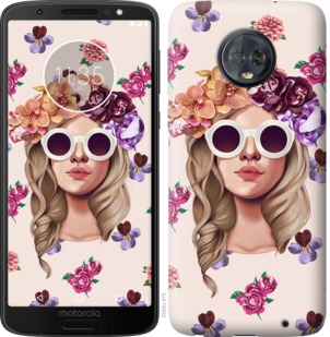 

Чохол Дівчина з квітами v2 на Motorola Moto G6 Plus 763888