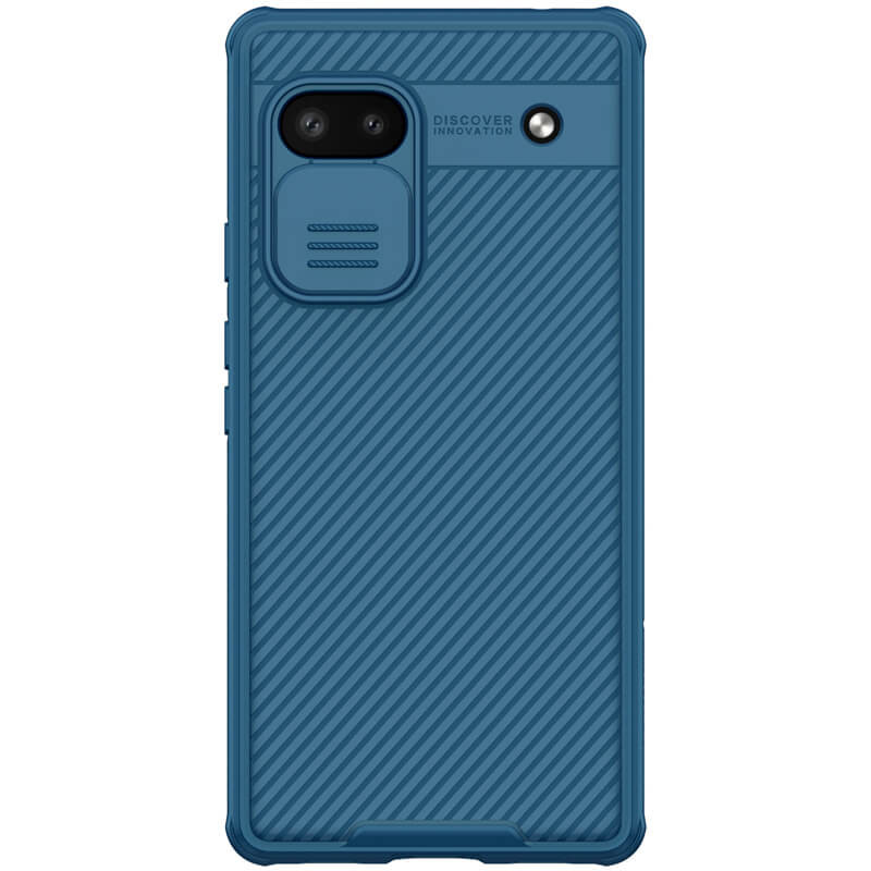 Карбонова накладка Nillkin Camshield (шторка на камеру) на Google Pixel 6a (Синій / Blue)